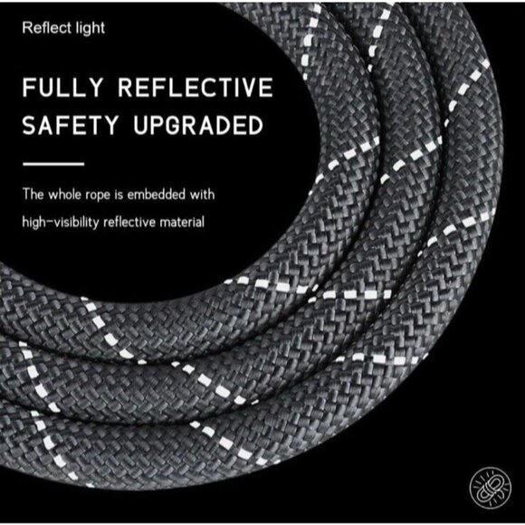 Heavy Duty Nylon Rope Dog Leash 5ft White and Brown Pet Leash Lead with Grip NEW - Picture 4 of 11